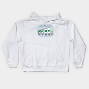 weekly coffee evolution Kids Hoodie